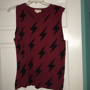 Lightning bolt muscle tank
